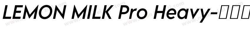 LEMON MILK Pro Heavy字体转换